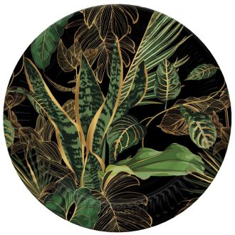 Levél Exotic papírtányér 8 db-os 18 cm