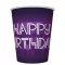 Happy Birthday Neon Cake papír pohár 8 db-os 250 ml