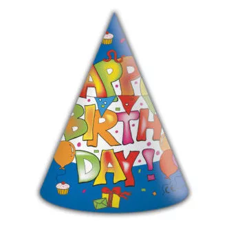 Happy Birthday Kokliko parti kalap, csákó 6 db-os