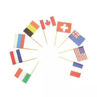 Zászlós Countries díszítő pálca 24 db-os