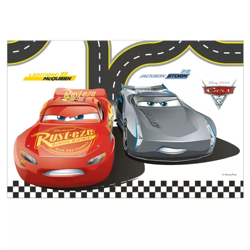 Disney Verdák Arena Race műanyag asztalterítő 120x180 cm