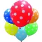 Színes pöttyös Dots léggömb, lufi 6 db-os