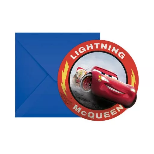 Disney Verdák Arena Race Party meghívó 6 db-os