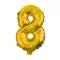 Arany Gold mini 8-as szám fólia lufi 33 cm