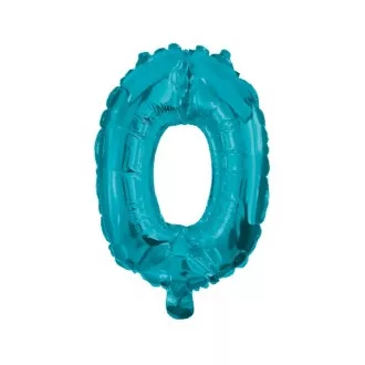 Mini 0-ás Blue szám Fólia lufi 32 cm