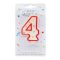 Színes Dots tortagyertya, számgyertya 4-es