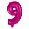 Rózsaszín Hot Pink 9-es szám fólia lufi 95 cm