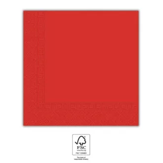 Piros Unicolour Red szalvéta 20 db-os 33x33 cm FSC