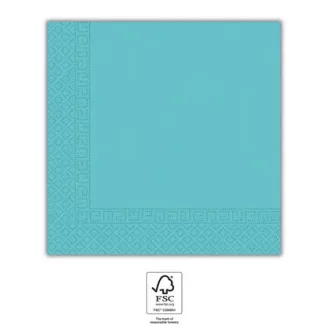 Kék Unicolour Light Blue szalvéta 20 db-os 33x33 cm FSC