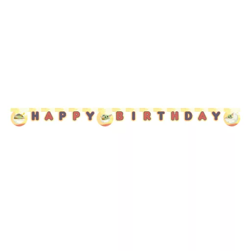 Star Wars The Mandalorian Happy Birthday felirat FSC 2 m