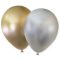 Arany-Ezüst Shiny léggömb, lufi 6 db-os