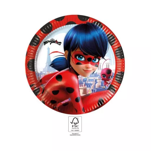 Katicabogár és Fekete macska kalandjai Hero papírtányér 8 db-os 23 cm FSC