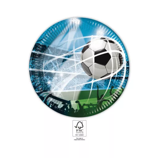 Focis Soccer Fans papírtányér 8 db-os 23 cm FSC