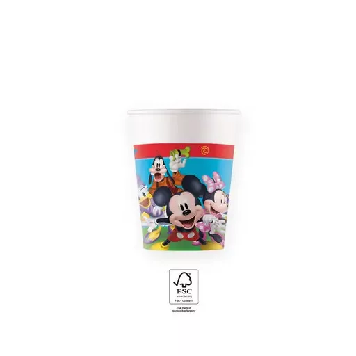 Disney Mickey Rock the House papír pohár 8 db-os 200 ml FSC