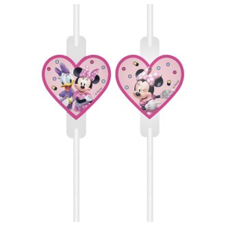 Disney Minnie Junior papír szívószál, 4 db-os szett FSC