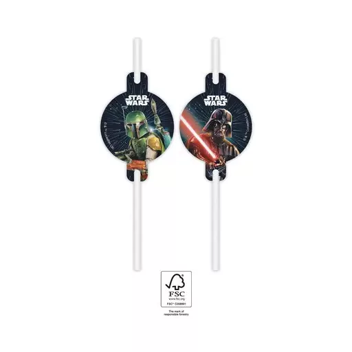 Star Wars Galaxy papír szívószál, 4 db-os szett FSC