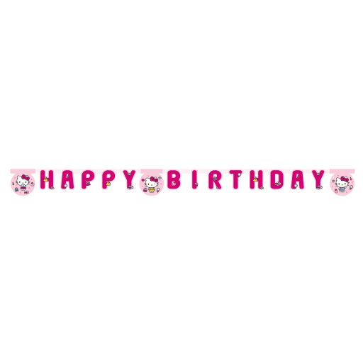 Hello Kitty Fashion Happy Birthday felirat FSC 2 m
