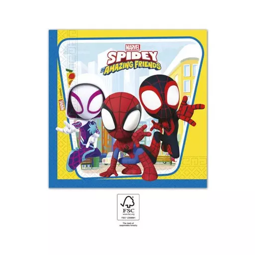 Pókember Spidey szalvéta 20 db-os 33x33 cm FSC