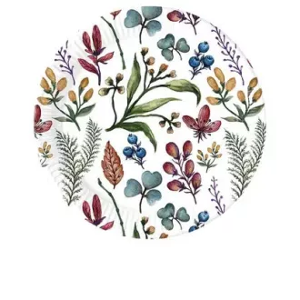 Virág Herbs papírtányér 8 db-os 23 cm