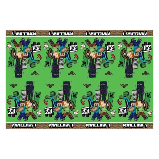 Minecraft Green műanyag asztalterítő 120x180 cm