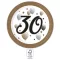 Happy Birthday 30 Milestone papírtányér 8 db-os 23 cm FSC