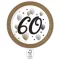 Happy Birthday 60 Milestone papírtányér 8 db-os 23 cm FSC