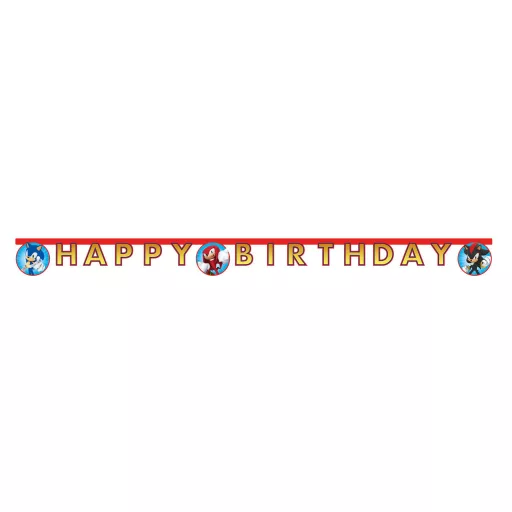 Sonic a sündisznó Sega Happy Birthday felirat FSC 2 m