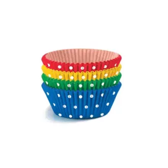 Színes Dots mini muffin papír 40 db-os