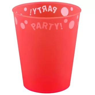 Red, Piros micro prémium műanyag pohár 250 ml