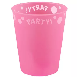 Pink, Rózsaszín micro prémium műanyag pohár 250 ml