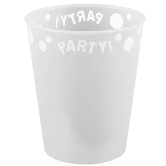 White, Fehér micro prémium műanyag pohár 250 ml