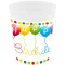 Happy Birthday Streamers micro prémium műanyag pohár 250 ml