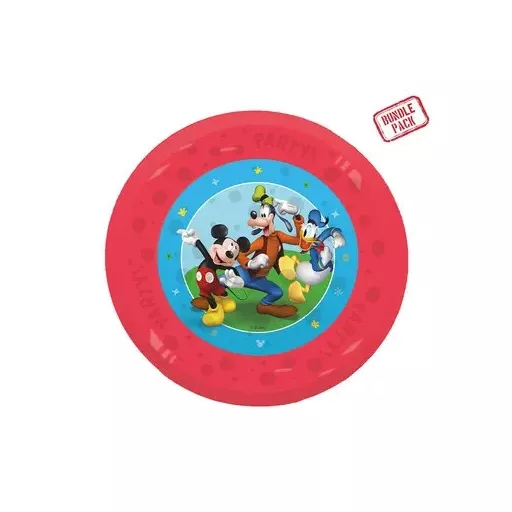 Disney Mickey Rock the House micro prémium műanyag lapostányér 4 db-os szett 21 cm