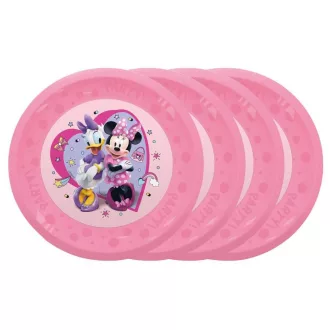   Disney Minnie Junior micro prémium műanyag lapostányér 4 db-os szett 21 cm