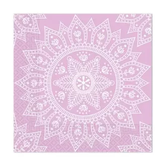 Mandala Purple White szalvéta 20 db-os, 33x33 cm FSC