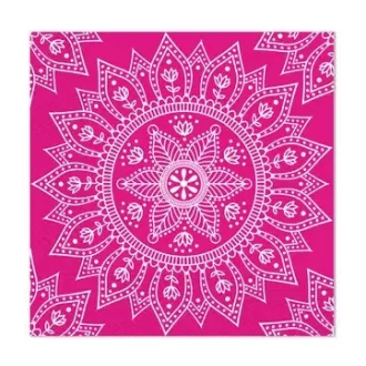 Mandala Fuchsia White szalvéta 20 db-os, 33x33 cm FSC