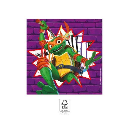 Tini Nindzsa Teknőcök Purple szalvéta 20 db-os 33x33 cm FSC