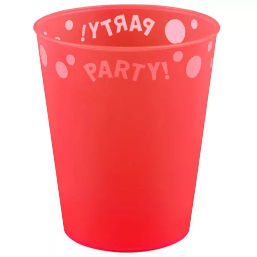 Piros Bright red micro prémium műanyag pohár 250 ml