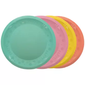   Színes Pastel Mixed micro prémium műanyag lapostányér 4 db-os szett 21 cm