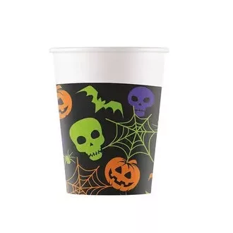 Halloween Happy papír pohár 8 db-os 200 ml FSC