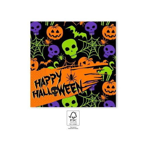 Halloween Happy szalvéta 20 db-os 33x33 cm FSC