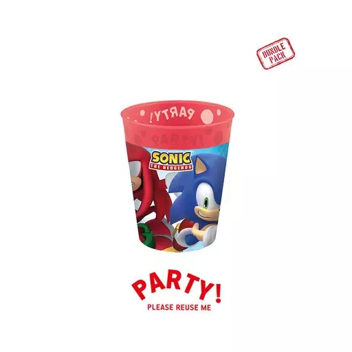 Sonic a sündisznó Sega micro prémium műanyag pohár szett 4 db-os 250 ml