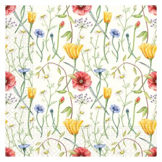 Virágos Wild szalvéta 20 db-os 33x33 cm