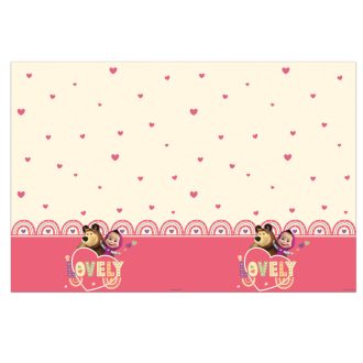   Mása és a medve Sweet Heart műanyag asztalterítő 120x180 cm