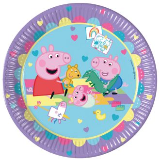 Peppa malac With Love papírtányér 8 db-os 23 cm FSC