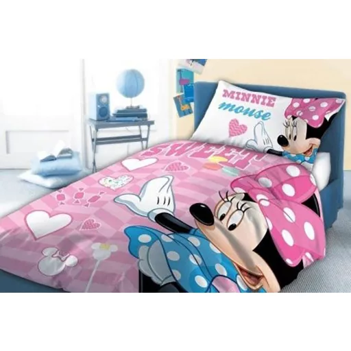 Disney Minnie Sweet gyerek, ovis ágyneműhuzat 100×135cm, 40×60 cm