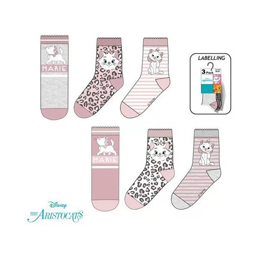 Disney Marie Fancy Grey gyerek zokni 23-34