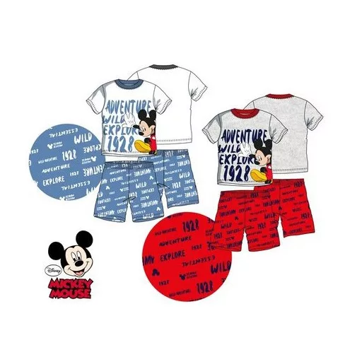 Disney Mickey Adventure gyerek rövid pizsama 3 - 8 év / 98 - 128 cm