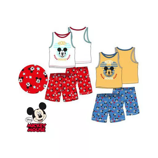 Disney Mickey Cheerful Ears gyerek rövid pizsama 3 - 8 év / 98 - 128 cm
