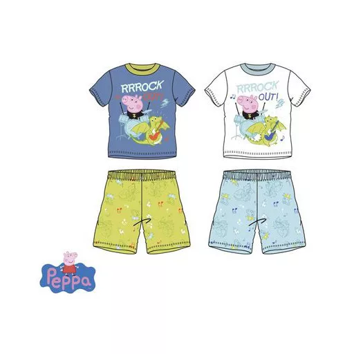 Peppa malac Rock Out gyerek rövid pizsama 3 - 6 év / 98 - 116 cm